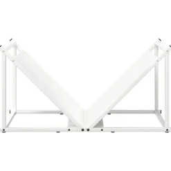 VIDAXL - Portant de bois chauffage blanc 70x43x34,5 cm