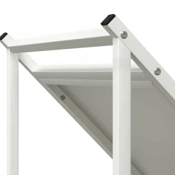 VIDAXL - Portant de bois chauffage blanc 70x43x34,5 cm