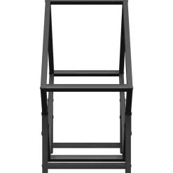 VIDAXL - Portant de bois chauffage noir 50x25x50 cm