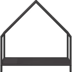 VIDAXL - Portant de bois chauffage noir 60x25x60 cm