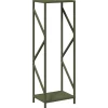 VIDAXL - Portant de bois chauffage vert olive 34x25x100 cm