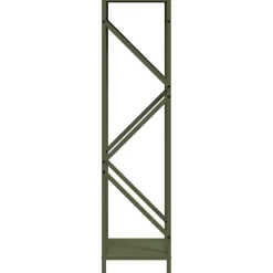 VIDAXL - Portant de bois chauffage vert olive 34x25x100 cm