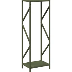 VIDAXL - Portant de bois chauffage vert olive 34x25x100 cm