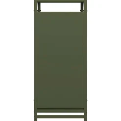 VIDAXL - Portant de bois chauffage vert olive 44x28x65 cm