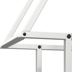 VIDAXL - Portant de bois chauffage blanc 50x25x60 cm