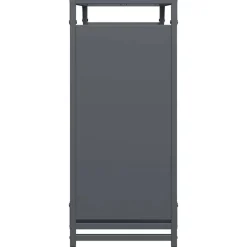 VIDAXL - Portant de bois chauffage anthracite 90x28x65 cm