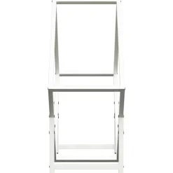 VIDAXL - Portant de bois chauffage blanc 60x25x60 cm