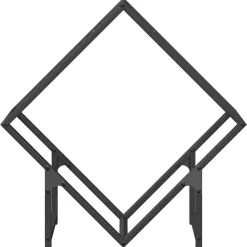 VIDAXL - Portant de bois chauffage noir 60x25x60 cm