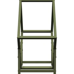 VIDAXL - Portant de bois chauffage vert olive 50x25x50 cm