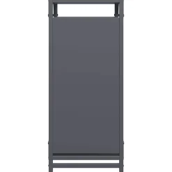 VIDAXL - Portant de bois chauffage anthracite 44x28x65 cm