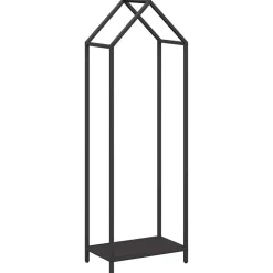 VIDAXL - Portant de bois chauffage noir 40x25x120 cm