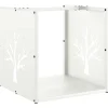 VIDAXL - Portant de bois chauffage blanc 40x40x40 cm