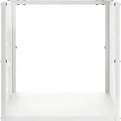 VIDAXL - Portant de bois chauffage blanc 40x40x40 cm