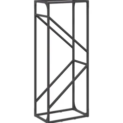 VIDAXL - Portant de bois chauffage noir 40x25x100 cm