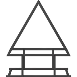 VIDAXL - Portant de bois chauffage noir 50x25x60 cm