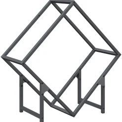 VIDAXL - Portant de bois chauffage anthracite 60x25x60 cm