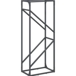 VIDAXL - Portant de bois chauffage anthracite 40x25x100 cm