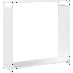 VIDAXL - Portant de bois chauffage blanc 90x28x90 cm