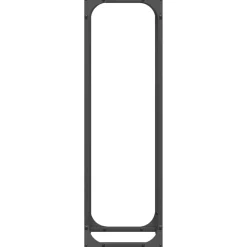 VIDAXL - Portant de bois chauffage noir 25x25x80 cm