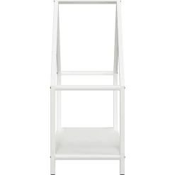 VIDAXL - Portant de bois chauffage blanc 60x25x60 cm