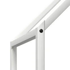 VIDAXL - Portant de bois chauffage blanc 60x25x60 cm