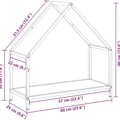 VIDAXL - Portant de bois chauffage blanc 60x25x60 cm