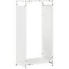 VIDAXL - Portant de bois chauffage blanc 44x28x90 cm