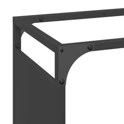 VIDAXL - Portant de bois chauffage noir 60x28x90 cm acier laminé à froid