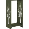 VIDAXL - Portant de bois chauffage vert olive 40x30x80 cm