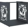 VIDAXL - Portant de bois chauffage anthracite 40x40x40 cm