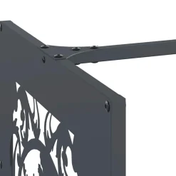 VIDAXL - Portant de bois chauffage anthracite 40x40x40 cm