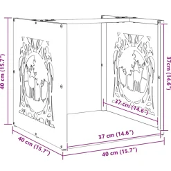 VIDAXL - Portant de bois chauffage anthracite 40x40x40 cm