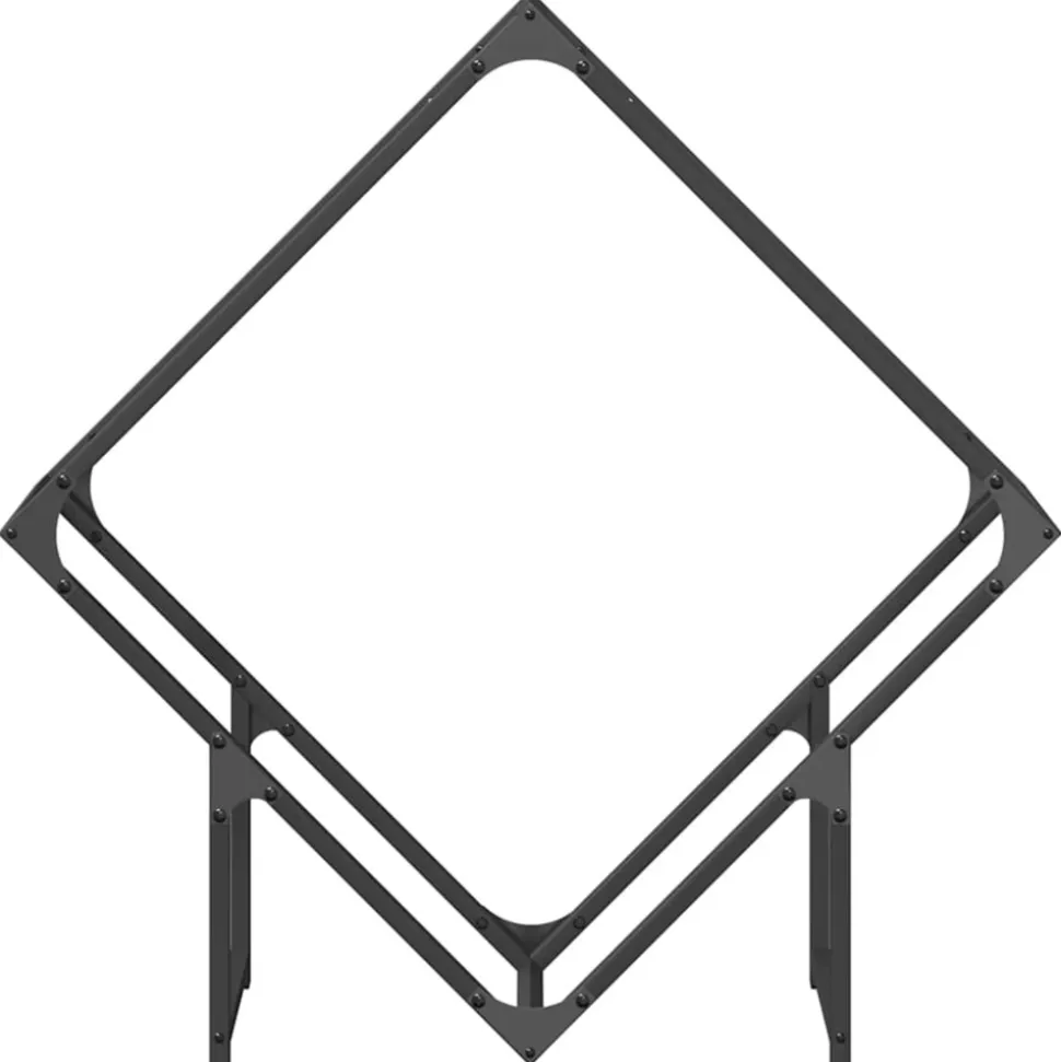 VIDAXL - Portant de bois chauffage noir 80x25x80 cm