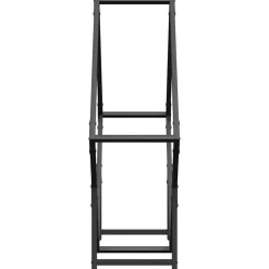 VIDAXL - Portant de bois chauffage noir 80x25x80 cm