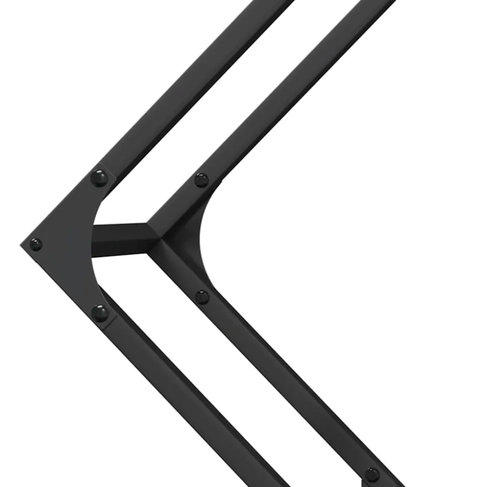 VIDAXL - Portant de bois chauffage noir 80x25x80 cm