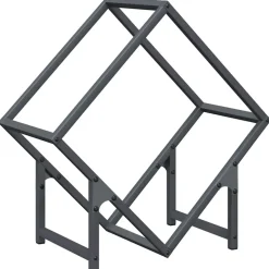 VIDAXL - Portant de bois chauffage anthracite 50x25x50 cm