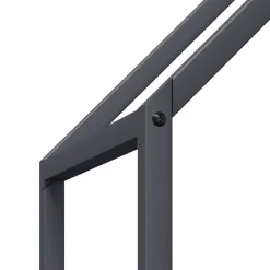 VIDAXL - Portant de bois chauffage anthracite 60x25x60 cm