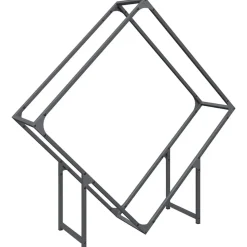 VIDAXL - Portant de bois chauffage anthracite 100x25x100 cm