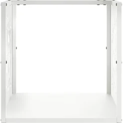 VIDAXL - Portant de bois chauffage blanc 40x40x40 cm