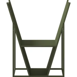 VIDAXL - Portant de bois chauffage vert olive 69,5x35x81 cm