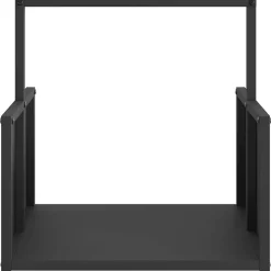 VIDAXL - Portant de bois chauffage noir 40x40x40 cm