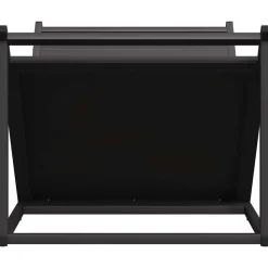 VIDAXL - Portant de bois chauffage noir 70x43x34,5 cm