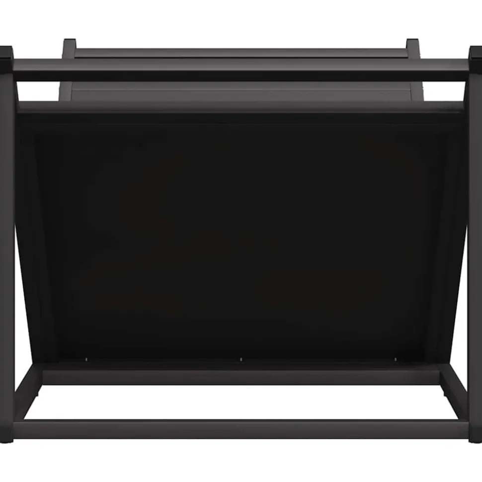 VIDAXL - Portant de bois chauffage noir 70x43x34,5 cm