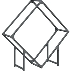 VIDAXL - Portant de bois chauffage anthracite 80x25x80 cm