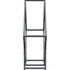 VIDAXL - Portant de bois chauffage anthracite 80x25x80 cm
