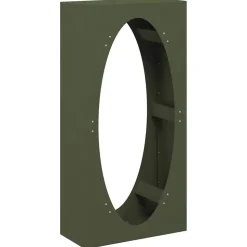 VIDAXL - Portant de bois chauffage vert olive 50x23x100 cm