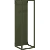 VIDAXL - Portant de bois chauffage vert olive 25x25x80 cm