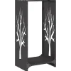 VIDAXL - Portant de bois chauffage noir 40x30x80 cm