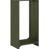 VIDAXL - Portant de bois chauffage vert olive 40x30x80 cm