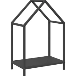 VIDAXL - Portant de bois chauffage noir 40x25x60 cm